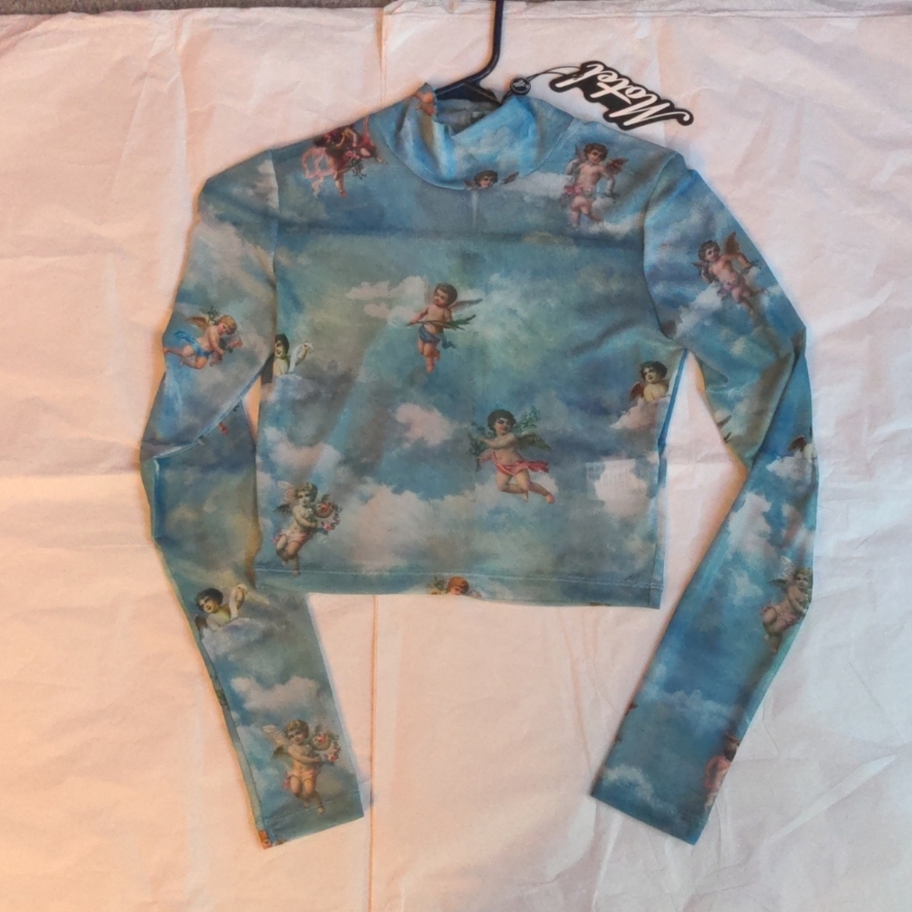 Motel Angel Cherub Mesh Top NWT, Size small